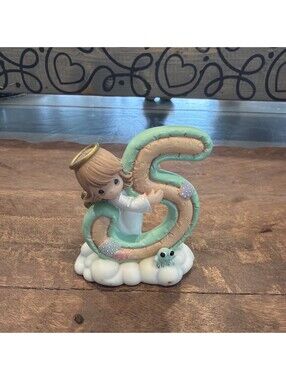Precious Moments Angel Number 5 Figurine 2003 Birthday Age Five Enesco